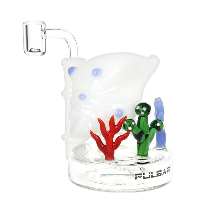 Pulsar Conch Reef Mini Glass Dab Rig - 4" / 14mm F / Colors Vary - Headshop.com