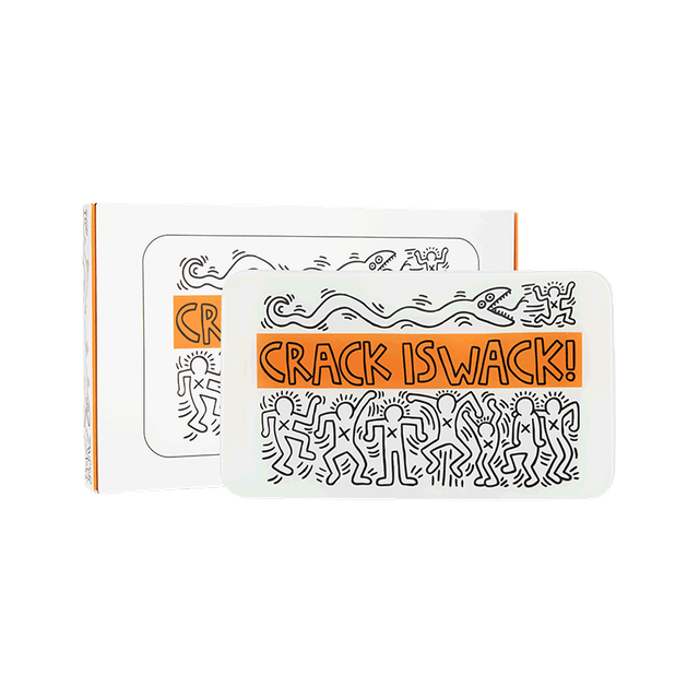 K. Haring Glass Rolling Tray - Headshop.com
