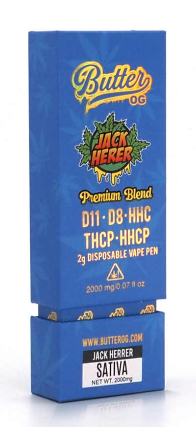 Butter OG Premium Blend D11, D8, HHC, THCP, HHCP 2g Disposable Vape - Jack Herer (Sativa) - Headshop.com