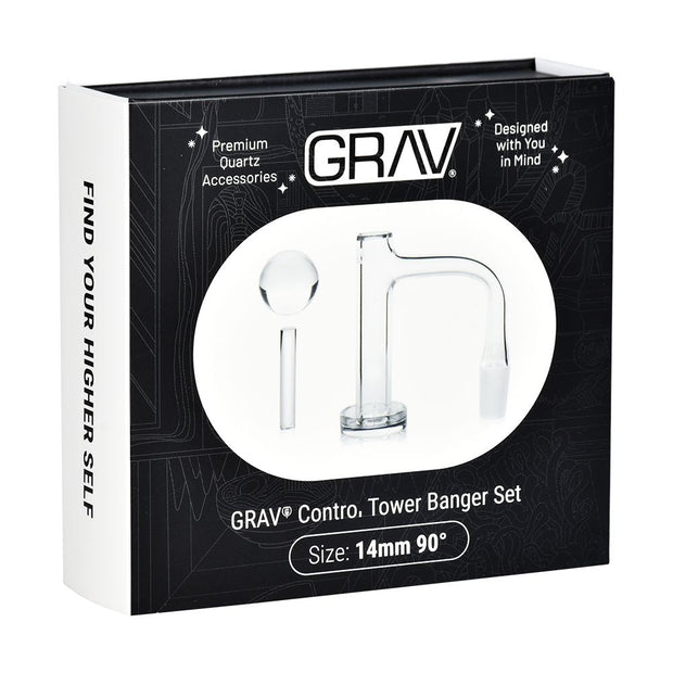 GRAV Control Tower Quartz Banger Set | 3pc | 14mm M - Headshop.com