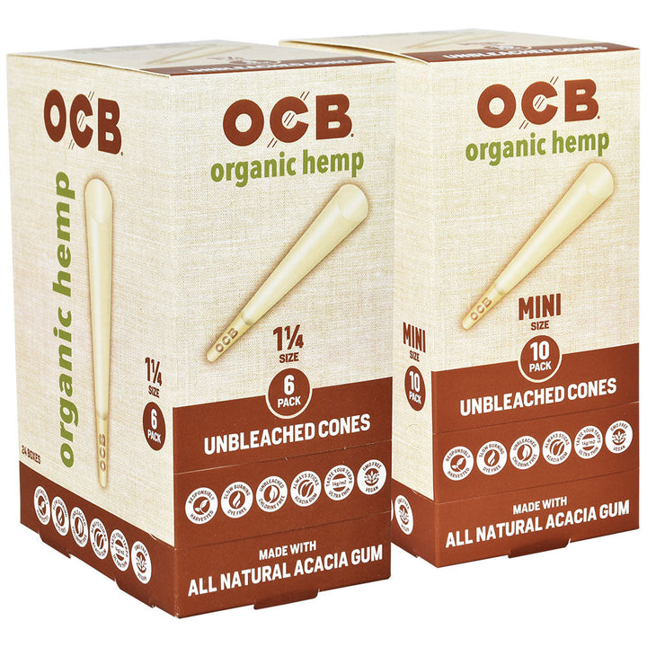 OCB Organic Hemp Cones | 24pc Display - Headshop.com