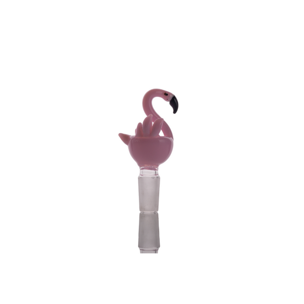 Heady Pink Flamingo Bowls 14mm Male Joint - Headshop.com