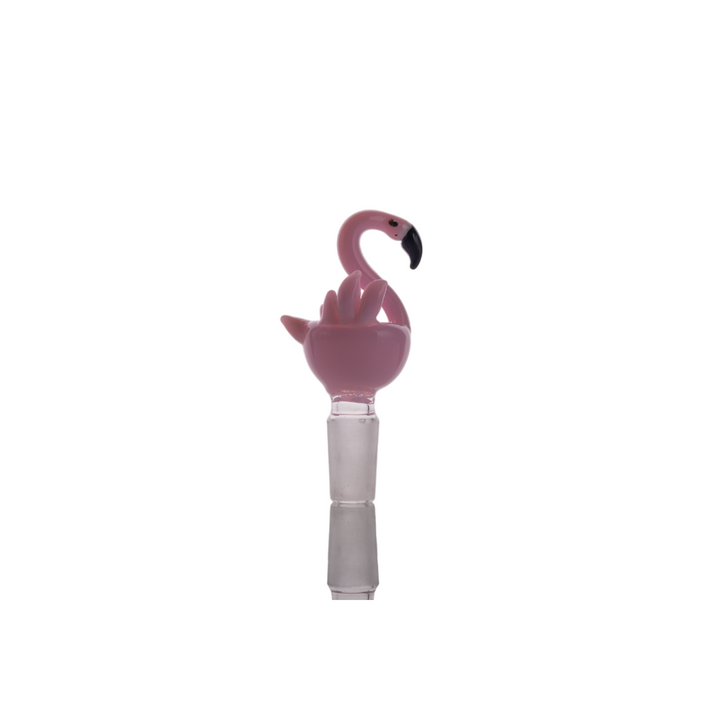 Heady Pink Flamingo Bowls 14mm Male Joint - Headshop.com