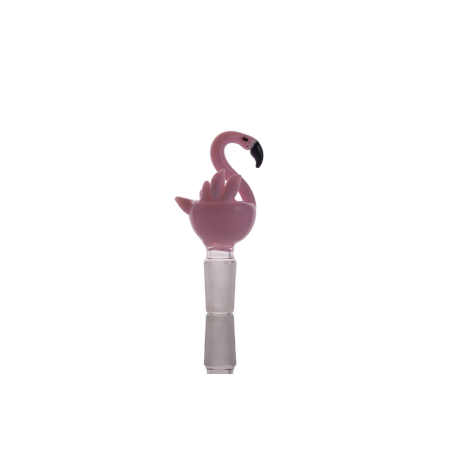 Heady Pink Flamingo Bowls 14mm Male Joint - Headshop.com