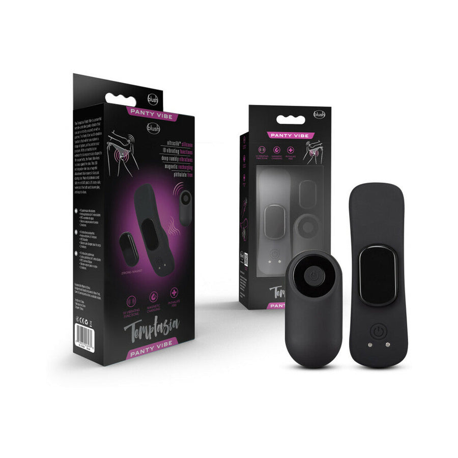 Temptasia Panty Vibe Rechargeable Remote-Controlled Silicone Wearable Vibrator Black - Headshop.com