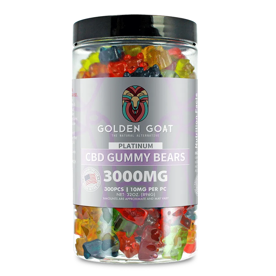 Platinum CBD Gummies 3000mg - Clear Bears - Headshop.com