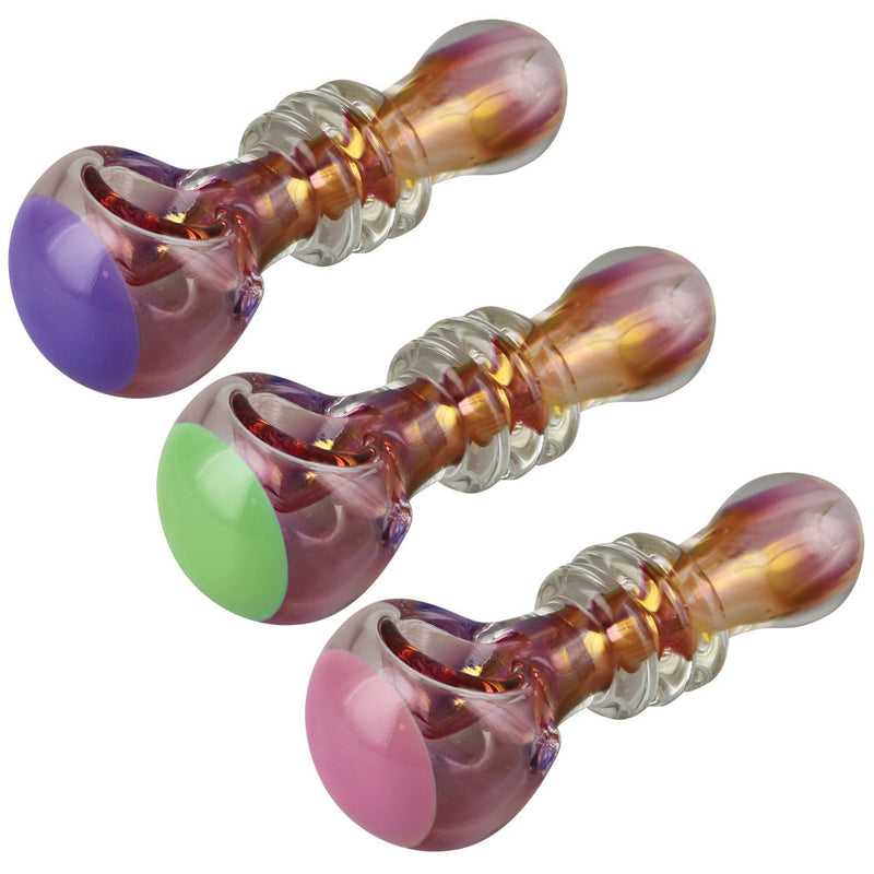 Gold Fumed Jetson Glass Spoon Pipe | Colors Vary - Headshop.com