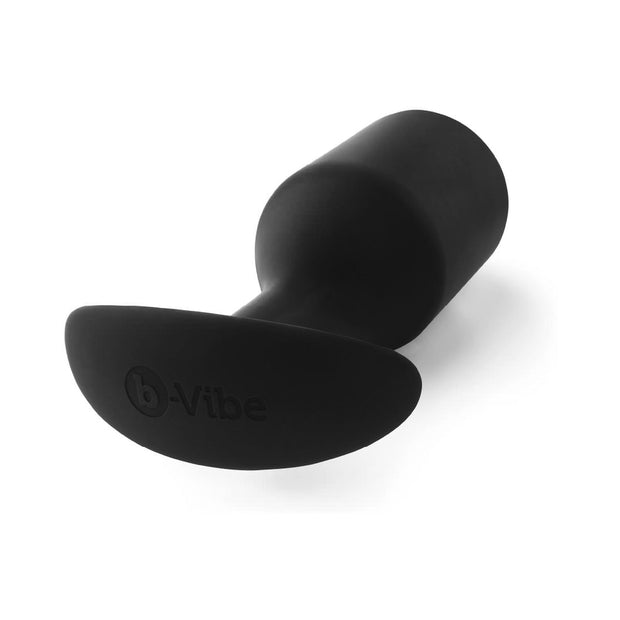 b-Vibe Snug Plug 7 Weighted Silicone Anal Plug Black - Headshop.com