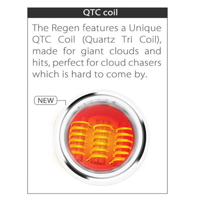 Yocan Regen Wax Pen Replacement QTC Quartz Tri Coil | 5pc pack - Headshop.com
