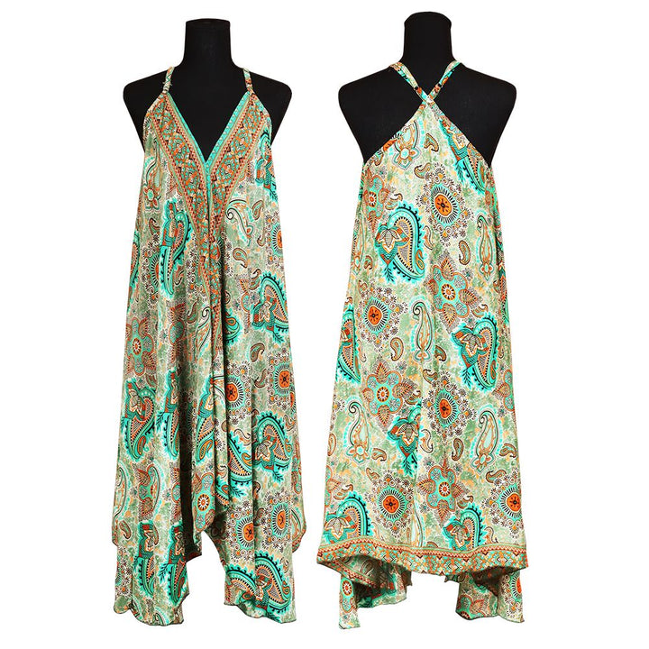 Halter Top Silk Full Length Dress - Headshop.com
