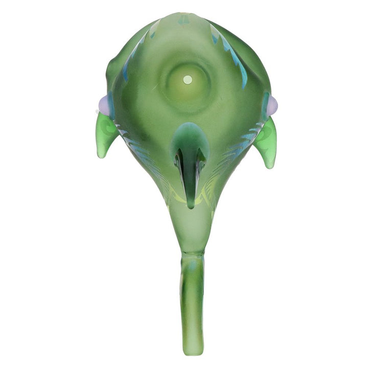 Shark Attack Sandblasted Glass Hand Pipe - 5" / Colors Vary - Headshop.com