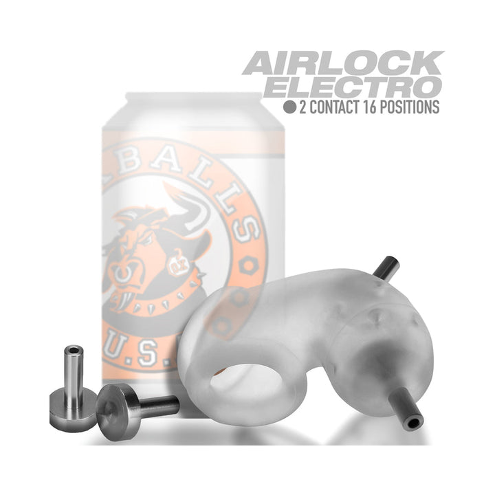 OxBalls Airlock Electro Air-Lite Vented Chastity Clear Ice - Headshop.com