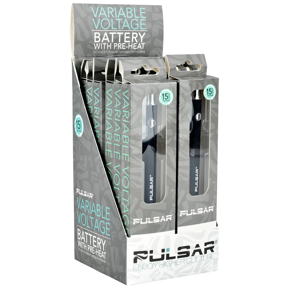 Pulsar Variable Voltage Battery w/ Preheat | 350mAh | 12ct Display - Headshop.com