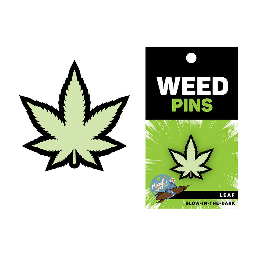 Weed Pin Leaf Glow-in-the-Dark - Headshop.com