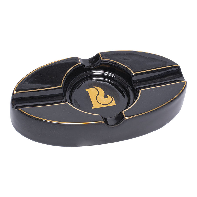 Lucienne Black Oval Cigar Ashtray - 7.5" x 3.8" - Headshop.com