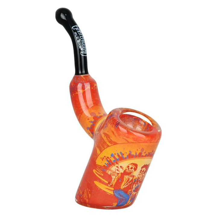 Grateful Dead x Pulsar Inside Print Bent Sherlock Pipe | 4" - Headshop.com