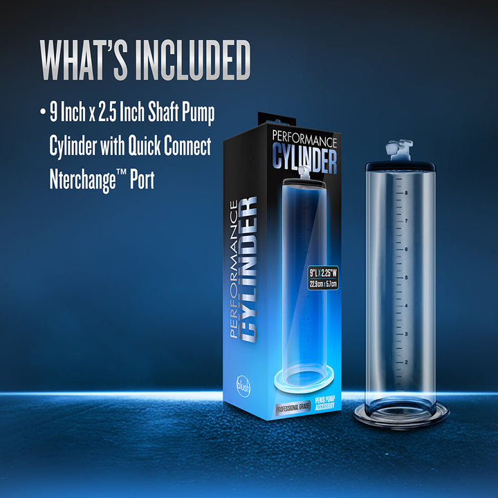 Performance 9in x 2.25in Penis Pump Cylinder Clear - Headshop.com