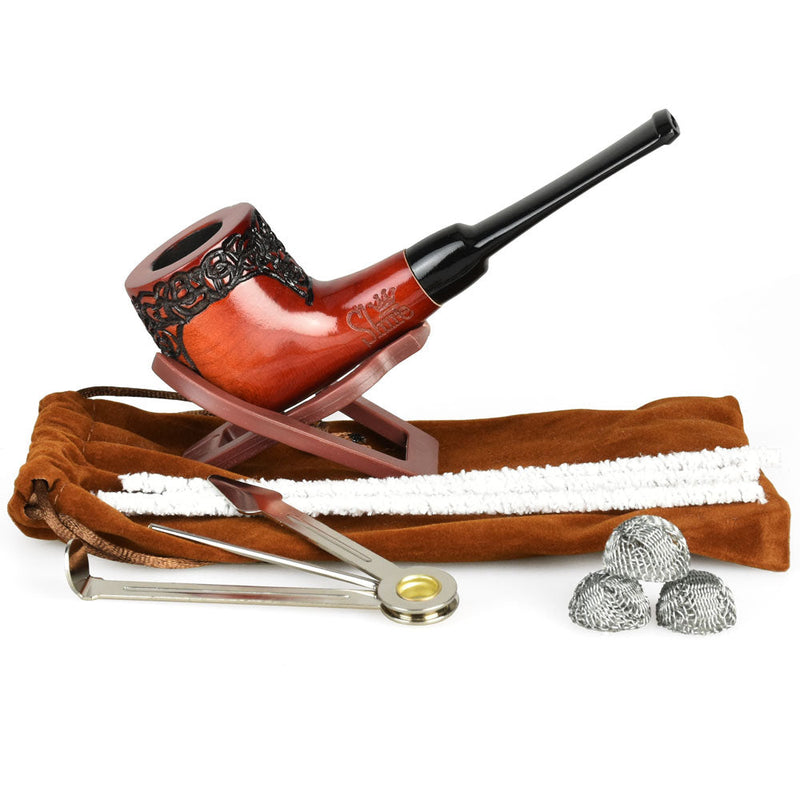 Pulsar Shire Pipes The English | Engraved Billiard Smoking Pipe - Headshop.com