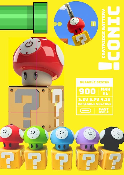 Iconic Mushroom Cartridge Battery - Headshop.com