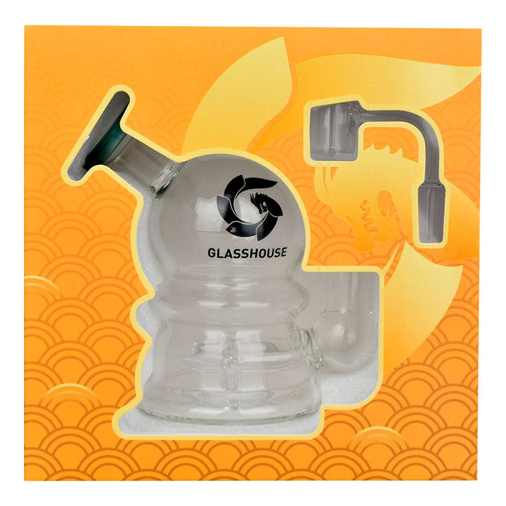 Glass House Bubble Glass Dab Rig - 4.5" / 14mm F / Colors Vary - Headshop.com