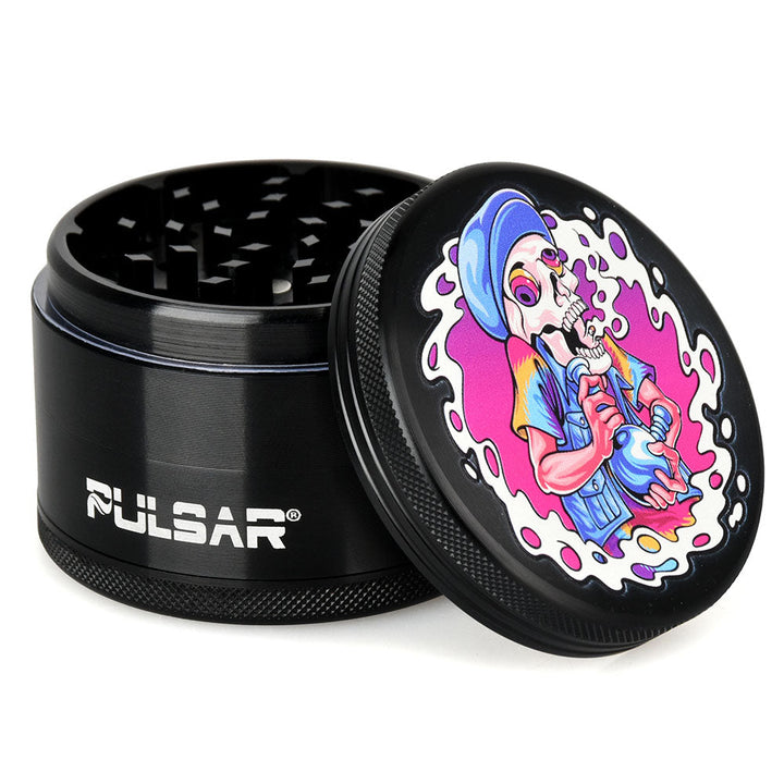 Pulsar Artist Series Metal Grinder - Skullbanger / 4pc / 2.5" - Headshop.com
