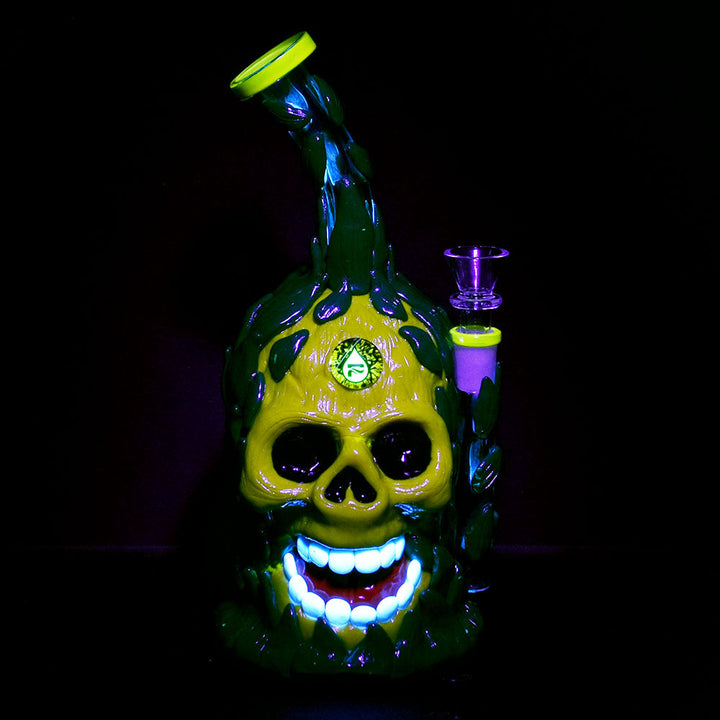 Pulsar Skull Pineapple Water Pipe - 10"/14mm F - Headshop.com