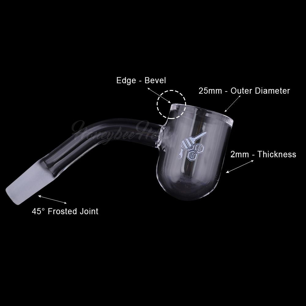 HONEY BEVEL BOWL QUARTZ BANGER - 45° DEGREE | YL - Headshop.com