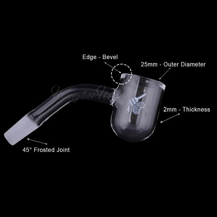 HONEY BEVEL BOWL QUARTZ BANGER - 45° DEGREE | YL - Headshop.com