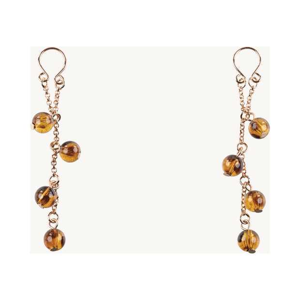 Sincerely, Sportsheets Amber Adjustable Nipple Jewelry Tortoiseshell - Headshop.com