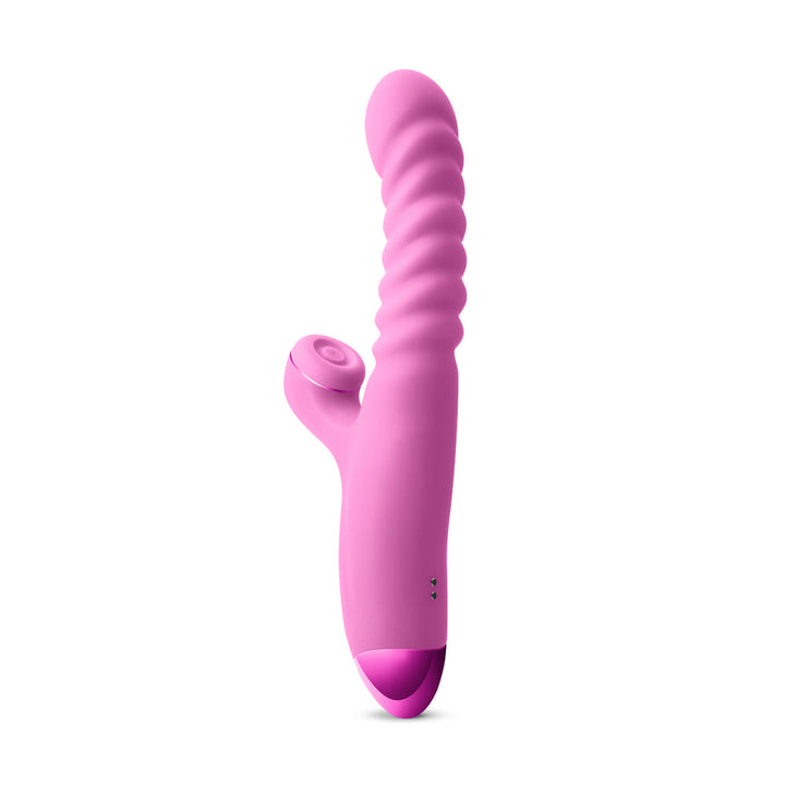 Luxe Nova Rechargeable Thrusting & Throbbing Stimulator Pink - Headshop.com