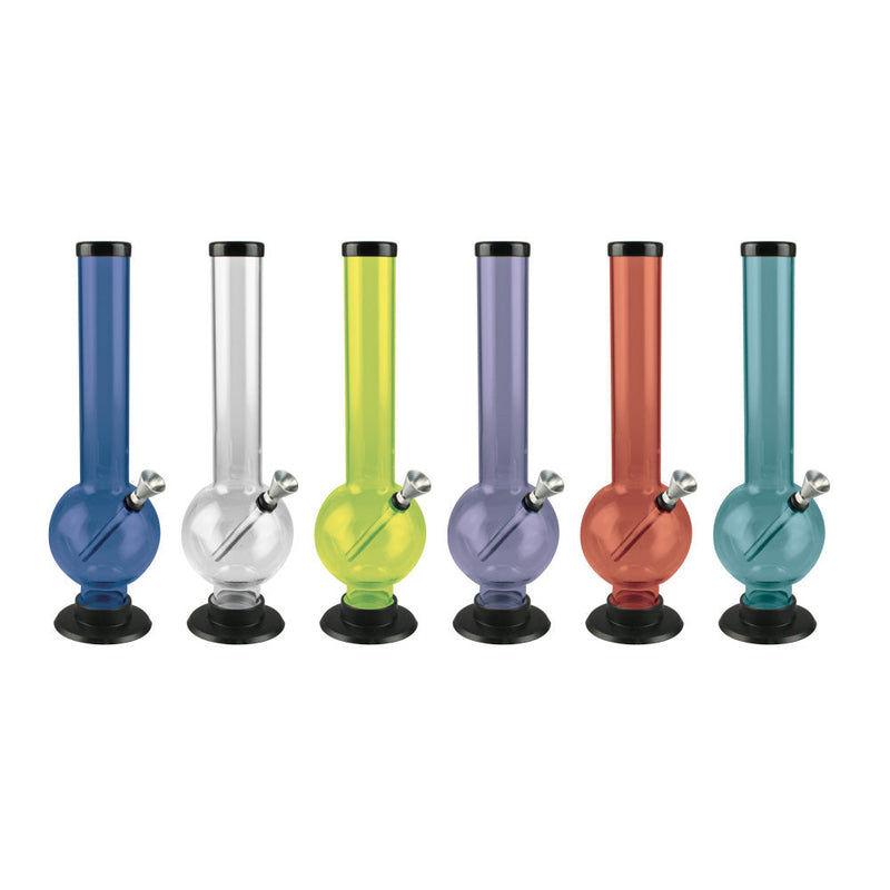 Bubble Acrylic Water Pipe - 12" / Colors Vary - Headshop.com