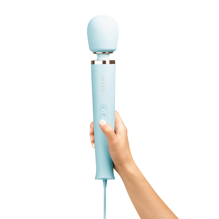 Le Wand Plug-In Vibrating Massager Sky Blue - Headshop.com