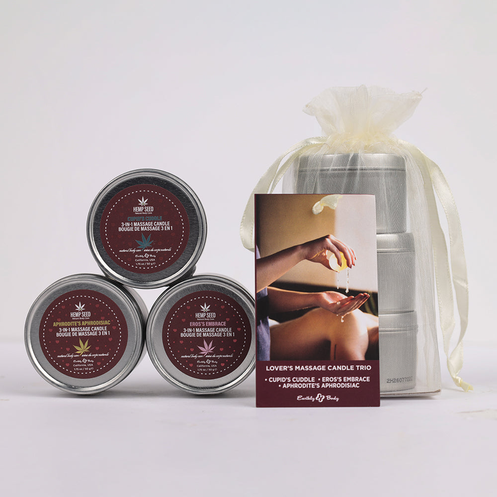Earthly Body Hemp Seed Valentines Day Candle Trio 1.75 oz. - Headshop.com
