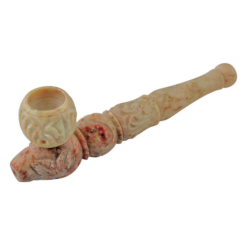 Marble Carved Stone Pipe - Headshop.com