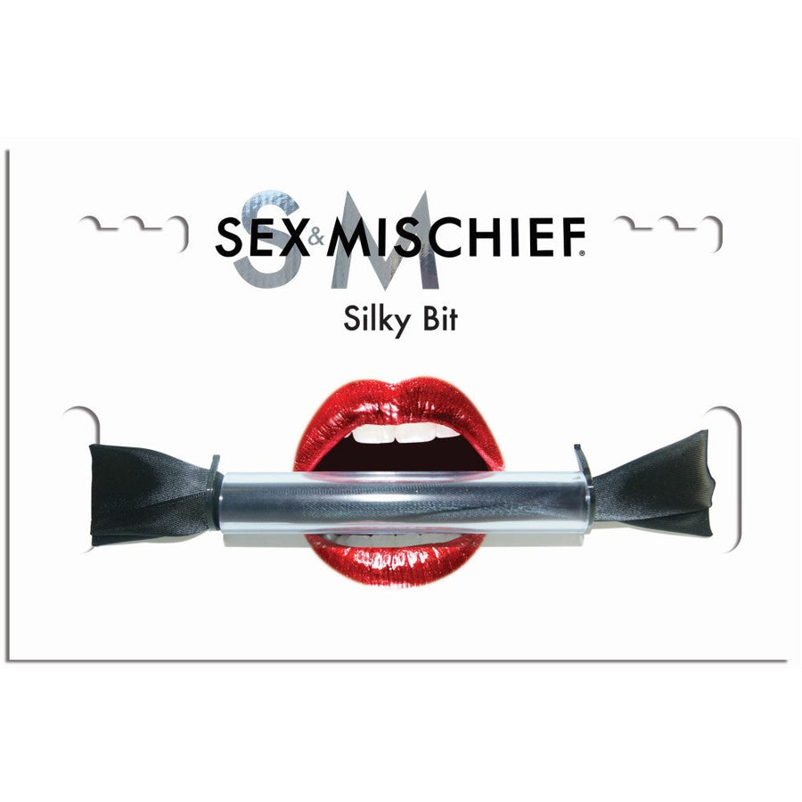 Sportsheets Sex & Mischief Silky Bit Gag Black - Headshop.com