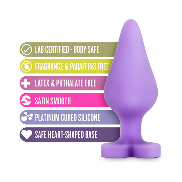 Play with Me Naughty Candy Hearts 'Do Me Now' Anal Plug Purple - Headshop.com