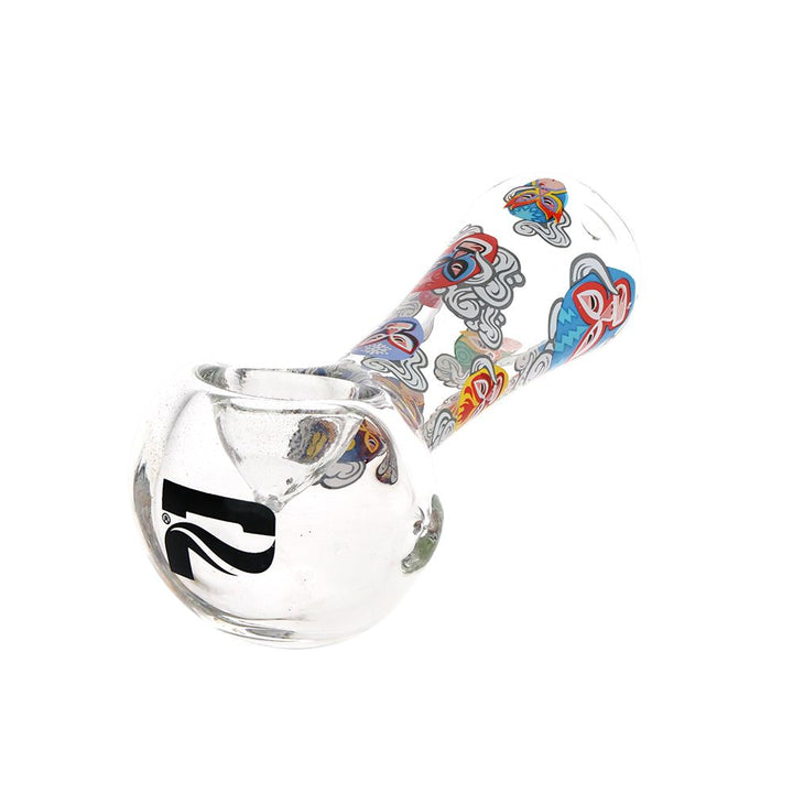 3CT BUNDLE - Pulsar Luchadors Glass Spoon Pipe - 4.5"