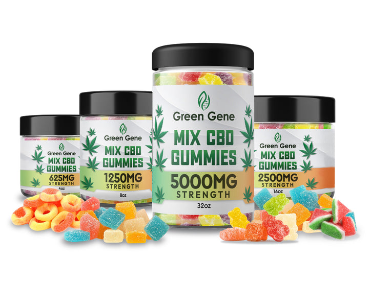 Green Gene High Potency CBD Mix Gummies 625MG - 5000MG - Headshop.com
