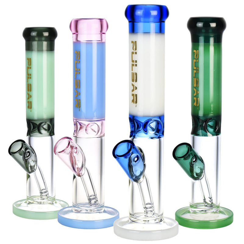Pulsar Mini Straight Tube Water Pipe - 8.25"/Colors Vary - Headshop.com