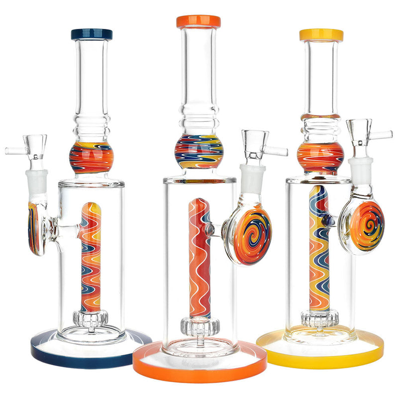 Ascension Wig Wag Glass Water Pipe - 11" / 14mm F / Colors Vary - Headshop.com