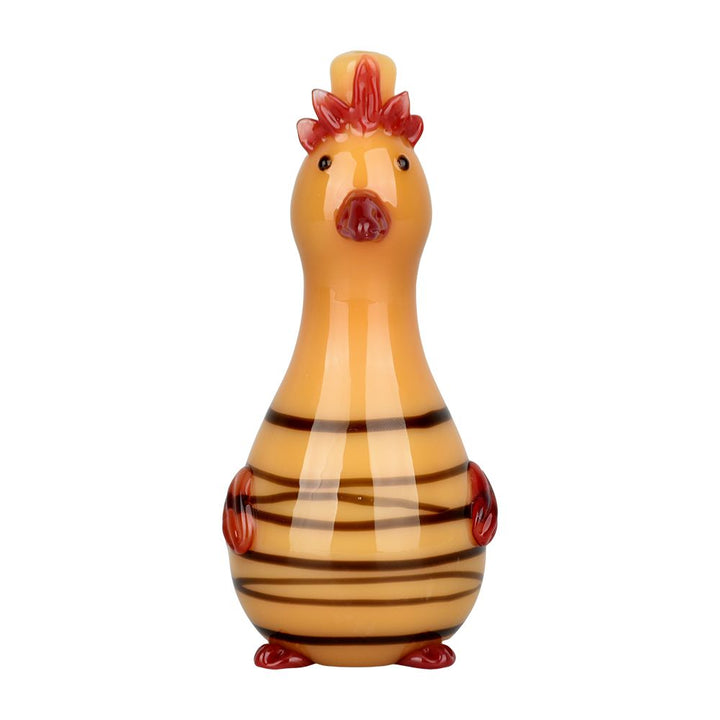 A Fowl Most Friendly Glass Hand Pipe - 4.5" / Colors Vary - Headshop.com