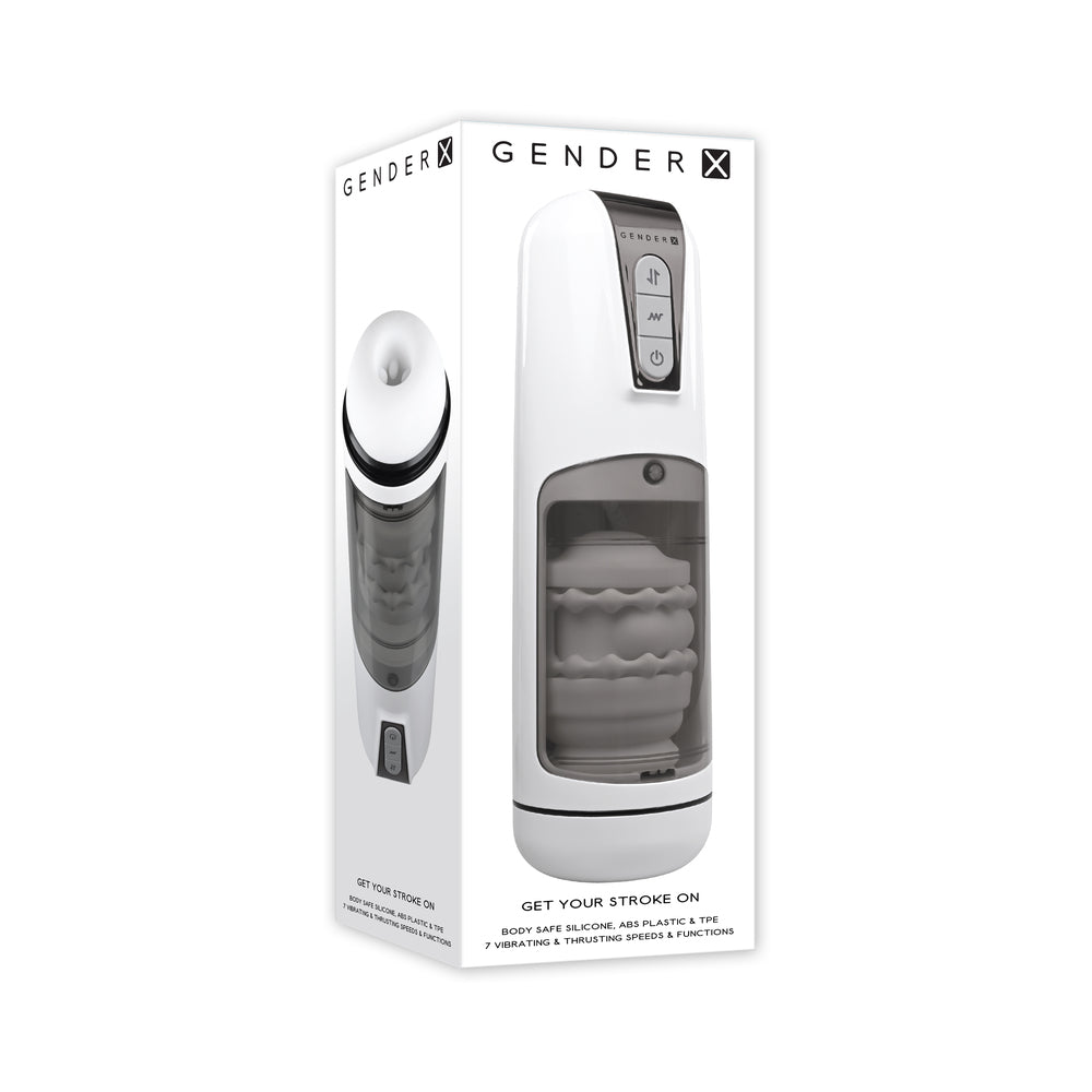 Gender X Get Your Stroke On Rechargeable Stroker TPE White - Headshop.com