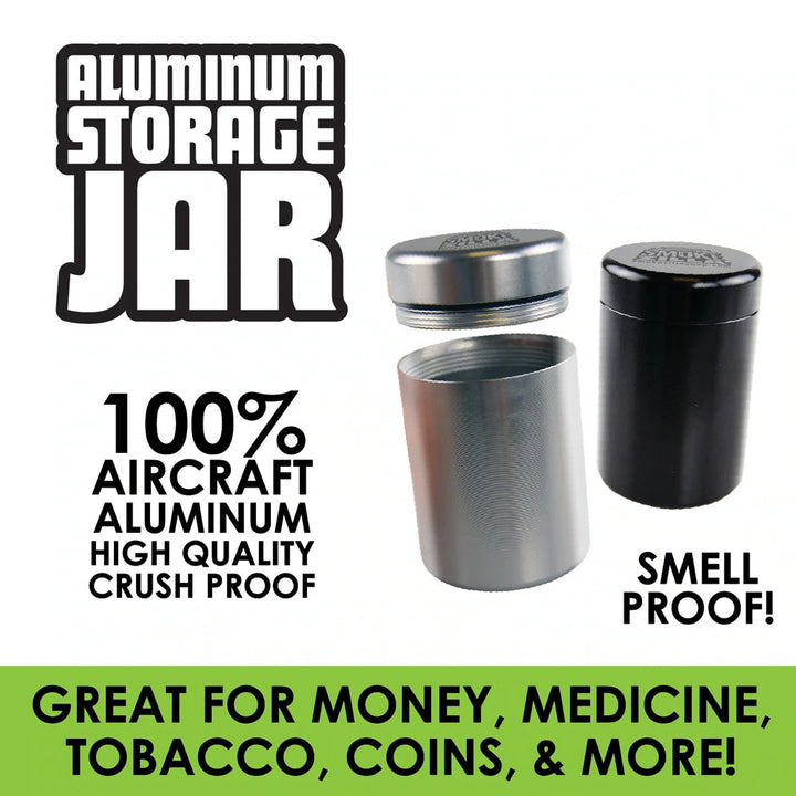 Smokezilla Smell Proof Storage Jar - 2.5"x1.7" / Asst - 4PC DISP - Headshop.com