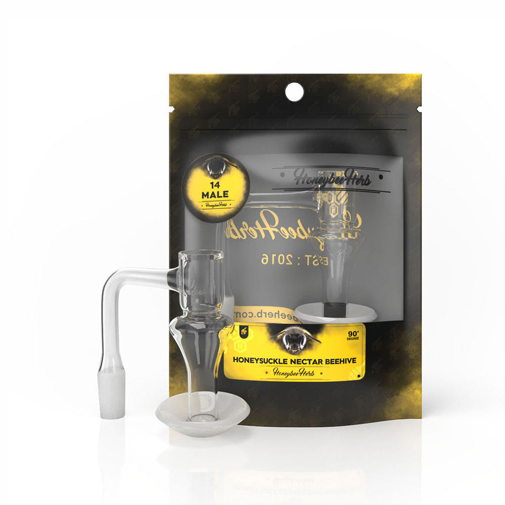 HONEYSUCKLE NECTAR BEEHIVE QUARTZ BANGER - 90° DEGREE - Headshop.com