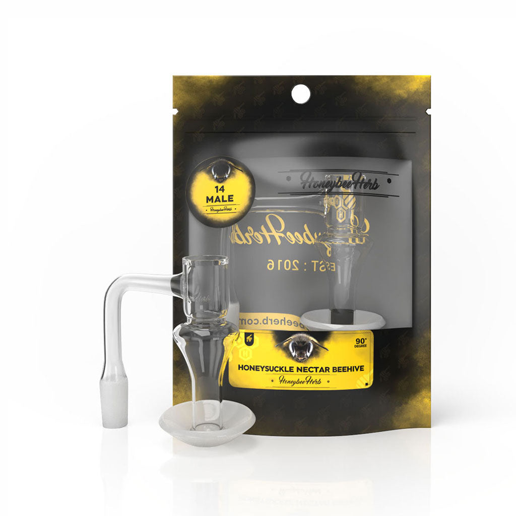 HONEYSUCKLE NECTAR BEEHIVE QUARTZ BANGER - 90° DEGREE - Headshop.com