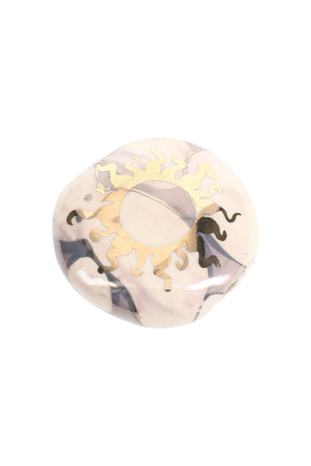 Ancient Creations Ceramics Round Ceramic Smoke Stone – 2″ – US-Made