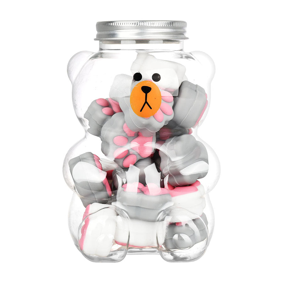 20PC JUG - Cat Paws Silicone Container - 1.25" / Assorted Colors - Headshop.com