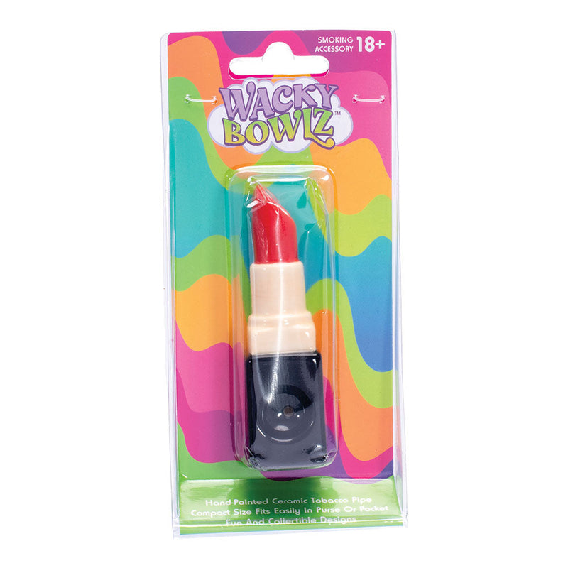 Wacky Bowlz Lipstick Ceramic Hand Pipe - 3.75" - Headshop.com