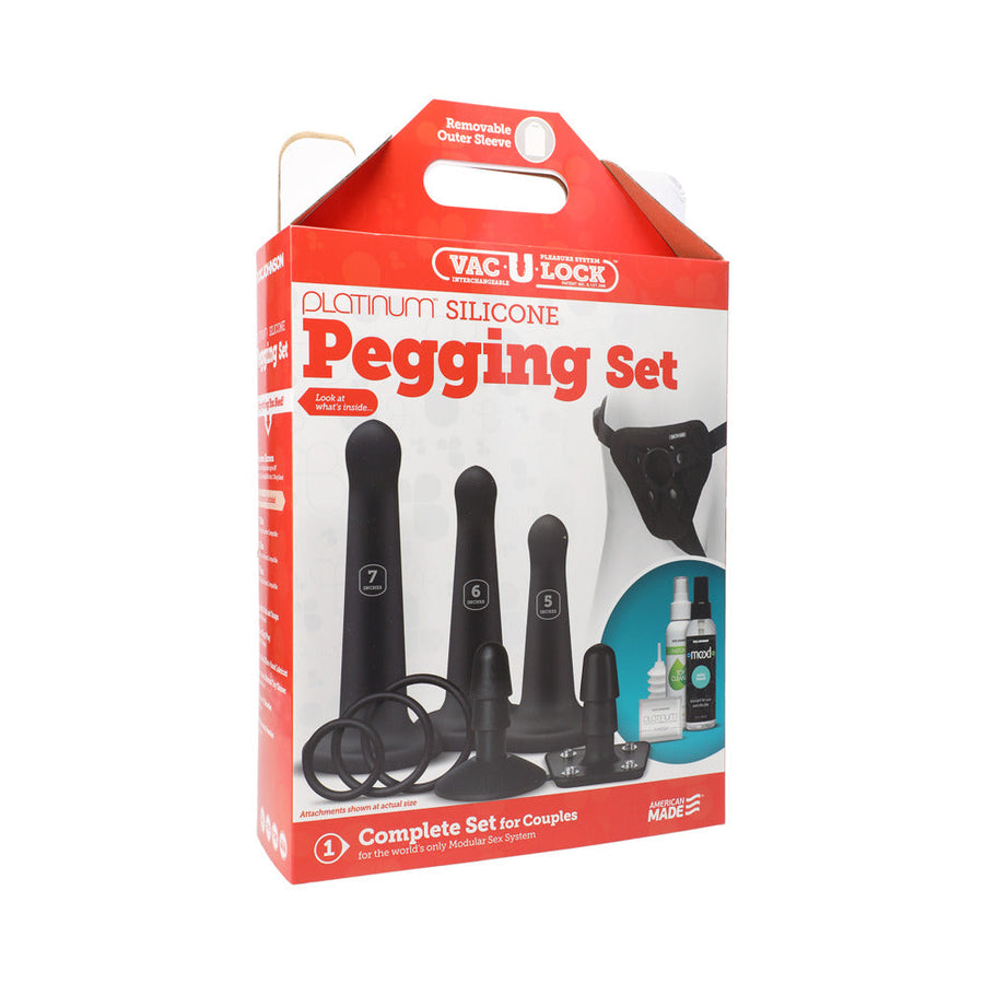 Vac-U-Lock Silicone Pegging Set Black - Headshop.com