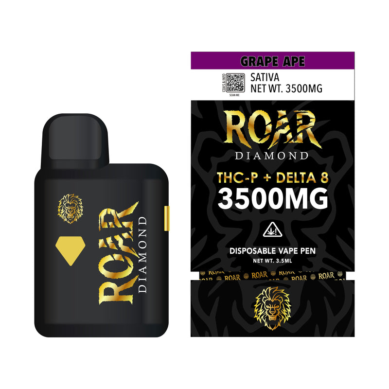 Roar Diamond THC-P + Delta 8 3500MG - Grape Ape - Headshop.com